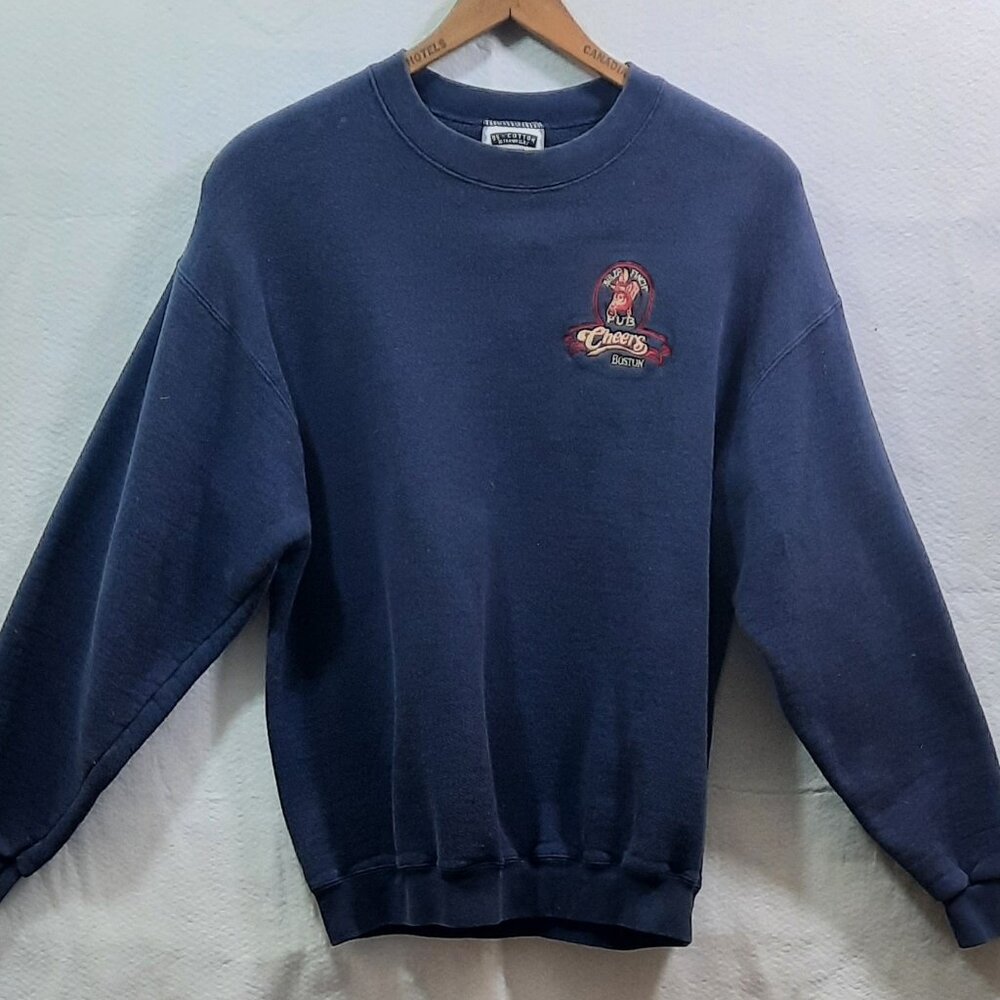 VTG Cheers Boston Sweatshirt Mens  L  Lee 95 cotton  Ultraweight Made In USA 80s